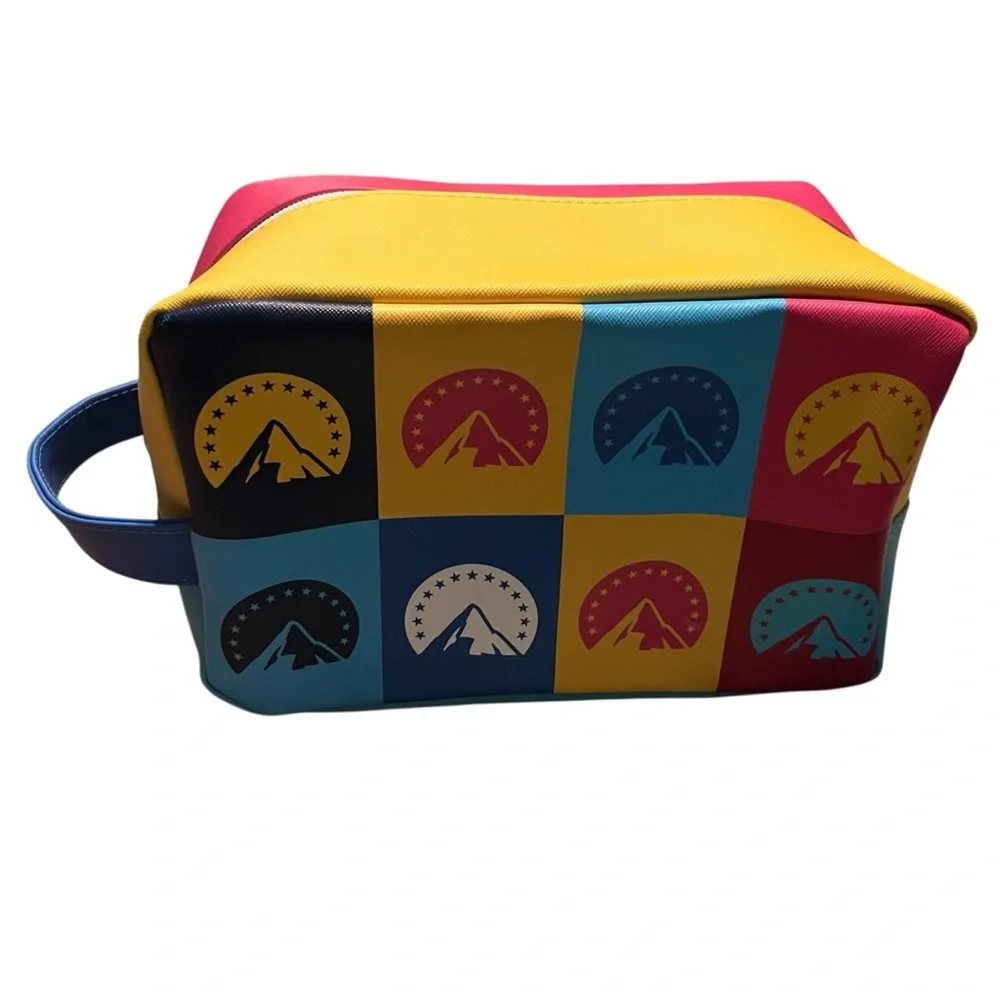nwot Paramount Studios Cosmetic‎ Toiletry Makeup Bag Travel Rectangular Colorful